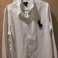 ราคา เสื้อเชิ้ตแบรนด์เนมมือสอง ของแท้ Ralph Lauren สีขาว ผ้า Oxford L Boy (1059450713)