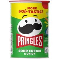 ราคา พริงเกิลส์มันฝรั่งทอดกรอบรสซาวครีมและหัวหอม 42กรัม Pringles Potato Chips Sour Cream and Onion Flavor 42g. (54317517093)