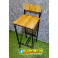 ราคา เก้าอี้บาร์ไม้ยางพาราสไตล์ลอฟท์สูง 99 ซม. กว้าง 36 ซม. ความยาว 36 ซม. Rubber wood bar stool, Loft style, height 99 cm. (3316437585)