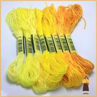ราคา ด้ายปักครอสติส, ไม่ซ้ำใคร ผ้าฝ้ายโพลีเอสเตอร์ ด้ายปักลาย, 24ชิ้น/8เมตร/6เส้น สีไล่ระดับสี เข็มเย็บไหมขัดฟัน (41534161287)