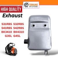 ราคา [คุณภาพสูง] Husqvarna 531RBS 532RBS 541RBS 542RBS BK3410 BK4310 G35L ท่อไอเสีย Ezos เครื่องตัดแปรง Mesin Rumput (52613094086)