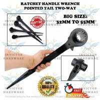 ราคา 32 มม.-55 มม.ขนาดใหญ่คู่ด้านข้าง RATCHET SPANNER SCAFOLDING WRENCH ชี้หางสองทาง Quick Spannar ประแจชุดเครื่องมือ (48451253308)