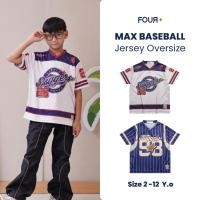 ราคา Fourpluskids เสื้อเบสบอลเด็กขนาดใหญ่ Unisex MAX (48951548258)