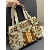 ราคา Coach Hampton Signature Khaki Brown Tote Bag โทสลายซีผ้าแคนวาสสีน้ำตาล (41272652210)