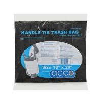 ราคา ถุงขยะ หูผูก ACCO ขนาด 18x20" จำนวน 60ใบ สีดำ (191616)