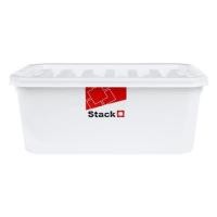 ราคา กล่องเก็บของ ฝาล็อค STACKO FAMILI 16.5 ลิตร สีขาว (196640)