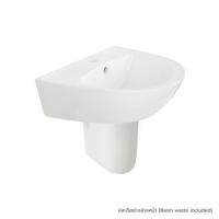 ราคา อ่างล้างหน้าพร้อมขาตั้งครึ่ง MOYA 832A สีขาว (243268)