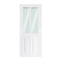 ราคา ประตูภายนอก UPVC PARAZZO MG005 80X200 ซม. สีขาว เจาะลูกบิด (248012)