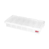 ราคา กล่องเก็บของ 6 ช่อง ฝาล็อก STACKO 27 ลิตร 51141 สีขาว (251537)