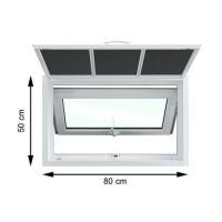 ราคา หน้าต่างบานกระทุ้ง อะลูมิเนียม มุ้ง LYNN X-SERIES 80X50 ซม. สีขาว (277802)