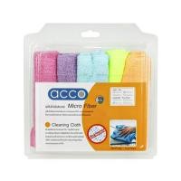ราคา ผ้าไมโครไฟเบอร์ทำความสะอาดอเนกประสงค์ ACCO 30x40cm แพ็ค5 หลากสี (1011264)