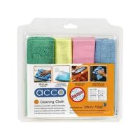 ราคา ผ้าไมโครไฟเบอร์ทำความสะอาดอเนกประสงค์ ACCO 35x40cm แพ็ค4 หลากสี (1011212)