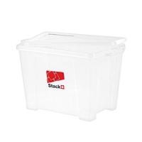 ราคา กล่องเก็บของ ฝาล็อค STACKO 6652 24 ลิตร สีใส (1016904)