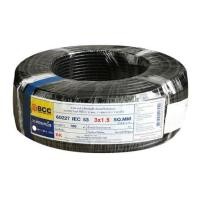 ราคา สายไฟ VCT IEC53 BCC 3x1.5ตร.มม. 100 ม. สีดำ (1018347)