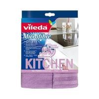 ราคา ผ้าไมโครไฟเบอร์ทำความสะอาดคราบมัน VILEDA 18x26cm สีม่วง (1025804)