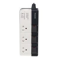 Panasonic รางปลั๊กไฟ 3 ช่อง 3 สวิตซ์ ยาว 3 เมตร รุ่น WCHG 28334