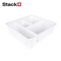 ราคา กล่องแบ่งช่อง 4 ช่อง STACKO TLR-202 26.7x25.6x8.5 ซม. สีขาว (1030270)