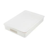 ราคา ตะกร้าเหลี่ยม+ฝา ขนาด S 5031 ขาว (1040168)