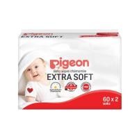 ราคา ผ้าเช็ดทำความสะอาดผิว PIGEON 60 แผ่น แพ็ก 2 ชิ้น (1041127)