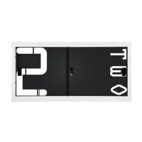 ราคา ตู้เหล็กบานเลื่อนทึบ KIOSK USC-1/N2 สีขาว/ดำ (1049046)