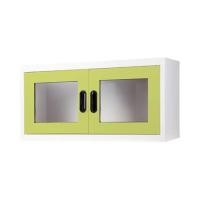 ราคา ตู้เหล็กบานเปิดกระจก KIOSK MAX-012 GR สีขาว/สีเขียว (1056489)