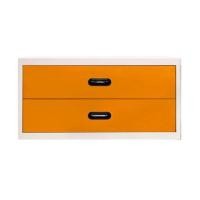 ราคา ตู้ลิ้นชักเหล็ก 2 ลิ้นชัก KIOSK USB-4 สีขาว/ส้ม (1056607)