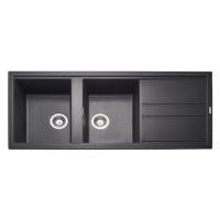 ราคา ซิงค์ฝัง 2หลุม 1ที่พัก METRIX KIN21BL สีดำ (1064030)