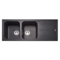 ราคา ซิงค์ฝัง 2หลุม 1ที่พัก METRIX MOS21BL สีดำ (1064123)