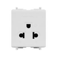 ราคา เต้ารับเดี่ยวมีกราวด์ 3 ขากลมแบน HACO E-132 สีขาว (1075628)