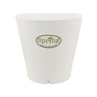 ราคา กระถางแขวนพลาสติก SPRING 18 ซม. สีขาว (1075923)