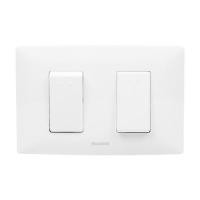 ราคา ชุดสวิตช์ 1 ทาง 2 ช่อง HACO AP-S21 สีขาว (1077742)