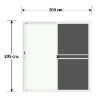 ราคา ประตูบานเลื่อน อะลูมิเนียม S-S มุ้ง LYNN PRIME SERIES 200X205 ซม. สีขาว (1081560)