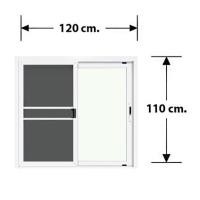 ราคา หน้าต่างบานเลื่อน อะลูมิเนียม S-S มุ้ง LYNN PRIME SERIES 120X110 ซม. สีขาว (1081574)