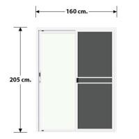 ราคา ประตูบานเลื่อน อะลูมิเนียม S-S มุ้ง LYNN PRIME SERIES 160X205 ซม. สีขาว (1081653)