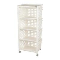 ราคา ชั้นวางของ 4 ชั้น มีล้อ DKW 42.8x33.5x102.3 ซม. สีขาว (1093170)