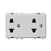 ราคา เต้ารับคู่ 3 ขา มีม่านนิรภัย SCHNEIDER 3426UEST2M สีขาว (1094098)