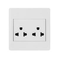 ราคา ชุดเต้ารับคู่ 3 ขา 2 ช่อง HACO M3N-E20 สีขาว (1095567)