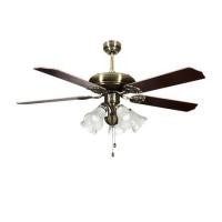 ราคา พัดลมโคมไฟ CA05 CARINI ไม้/เหล็ก CLASSIC ทองรมดำ 52" 5ใบพัด 5หัว (1097582)