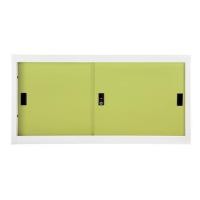 ราคา ตู้เหล็กบานเลื่อนทึบ KIOSK USB-1 สีขาว/เขียว (1098843)