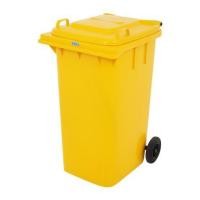 ราคา ถังขยะเหลี่ยม ฝาเปิด-ปิด มีล้อ ACCO 240L สีเหลือง (1100457)