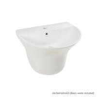 ราคา อ่างล้างหน้าพร้อมขาตั้งครึ่ง MOYA 211 สีขาว (1104629)