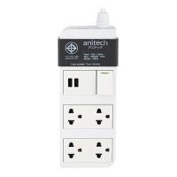 ราคา Anitech รางปลั๊กไฟ 4 ช่อง 2 USB ยาว 3 เมตร รุ่น H624