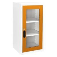 ราคา ตู้เหล็กบานเปิดกระจก KIOSK UDB-2 สีขาว/ส้ม (1109394)