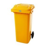 ราคา ถังขยะเหลี่ยม ฝาเปิด-ปิด มีล้อ ACCO 120L สีเหลือง (1112290)
