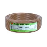 ราคา สายไฟ THW IEC01 YAZAKI 1X1.5 ตร.มม. 100 ม. สีน้ำตาล (1112677)