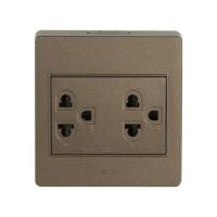 ราคา ชุดเต้ารับคู่ 3 ขา HACO M3N-E20-CC สีช็อคโก (1112909)