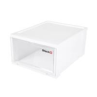 ราคา กล่องรองเท้าฝาหน้า STACKO 28x35x17 ซม. สีขาว (1113549)