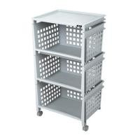 ราคา ชั้นวางของ 3 ชั้น มีล้อ DKW 42.8x33.5x79.3 ซม. สีเทา (1113880)