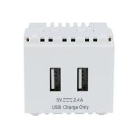 ราคา เต้ารับ USB PHILIPS 2 ช่อง LEAF 2.4 แอมแปร์ สีขาว (1116310)