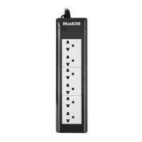 Haco รางปลั๊กไฟ 6 ช่อง 16 แอมป์ ยาว 3 เมตร รุ่น EPN-6EB/3